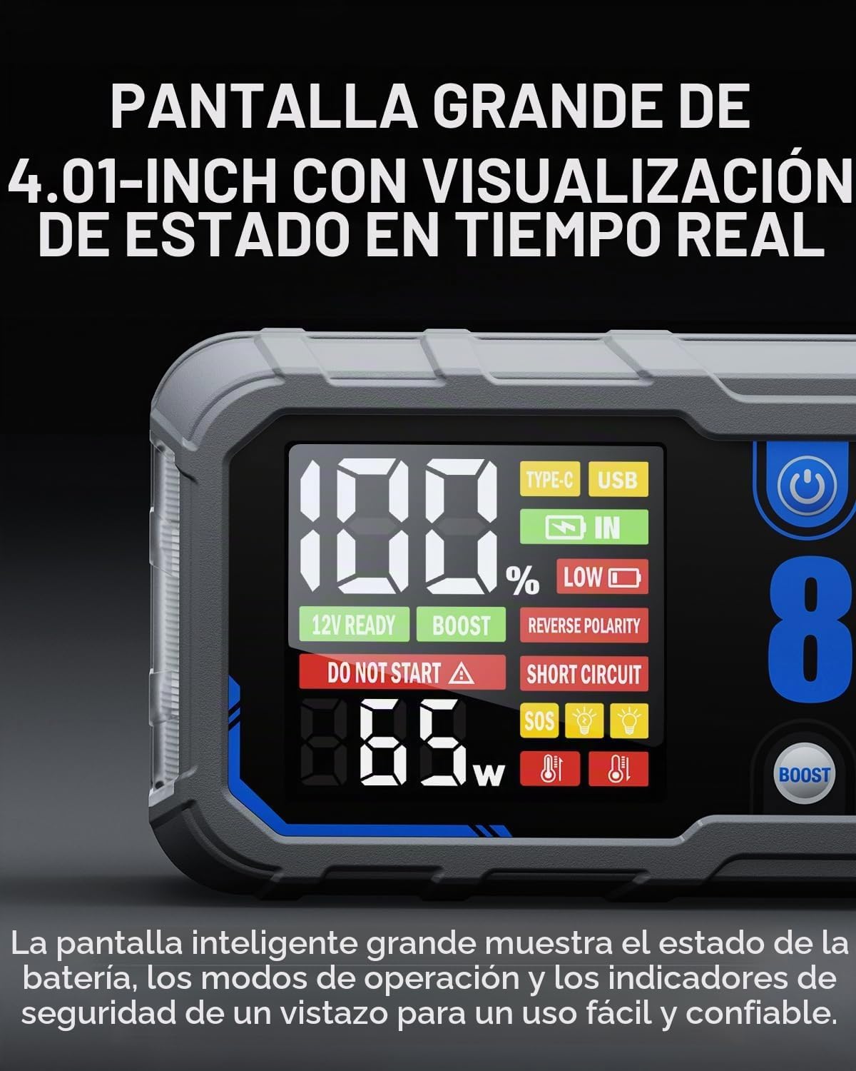 Arrancador portátil de batería de coche 8250A con PD-65W (para todo...