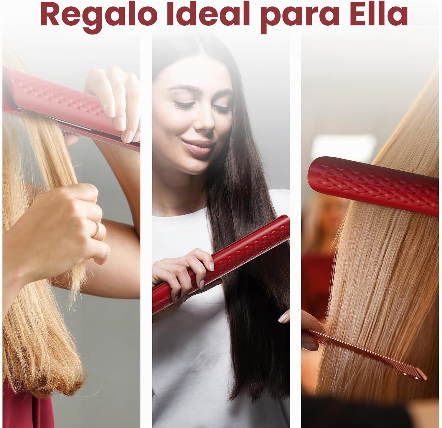 Quico Plancha para el cabello, alisadora de cabello de viaje global...