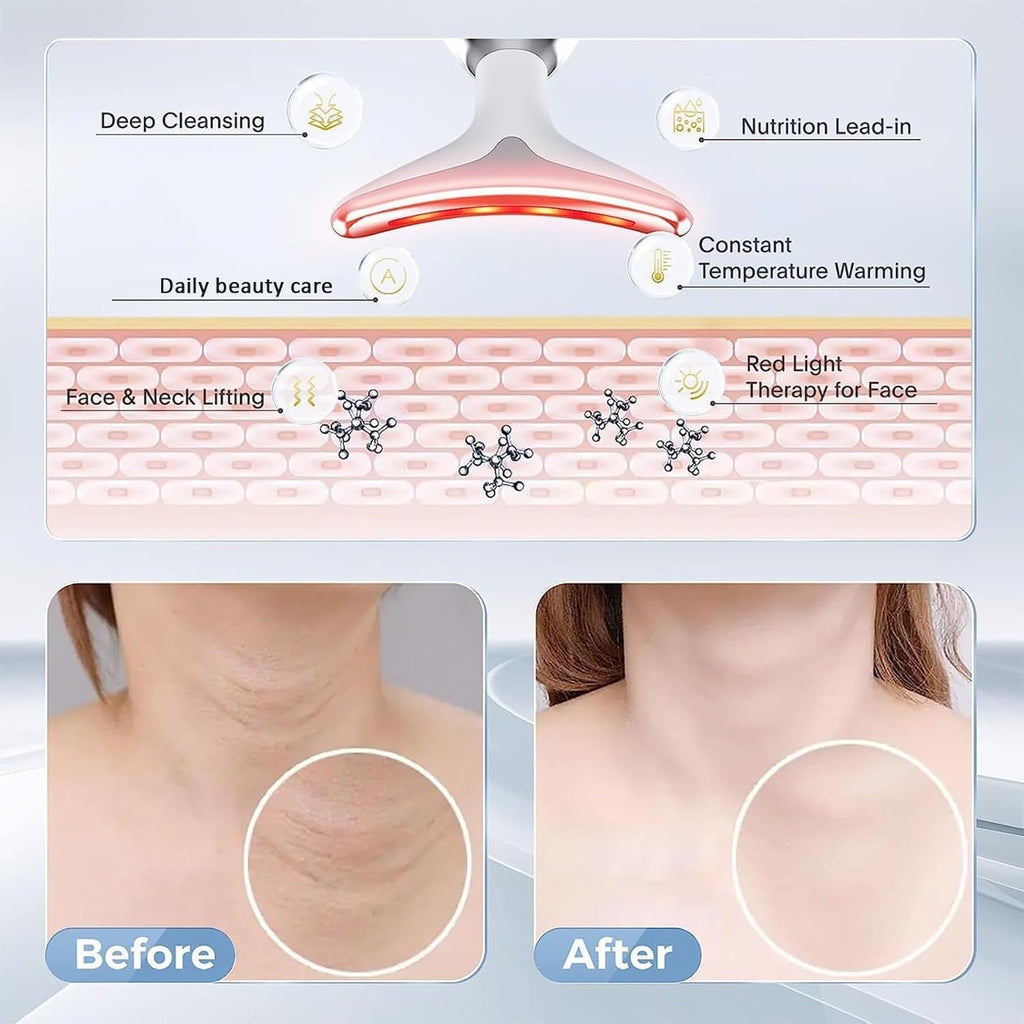 Dispositivo | Terapia de luz roja 7 en 1 para cara y cuello, 7 colo...
