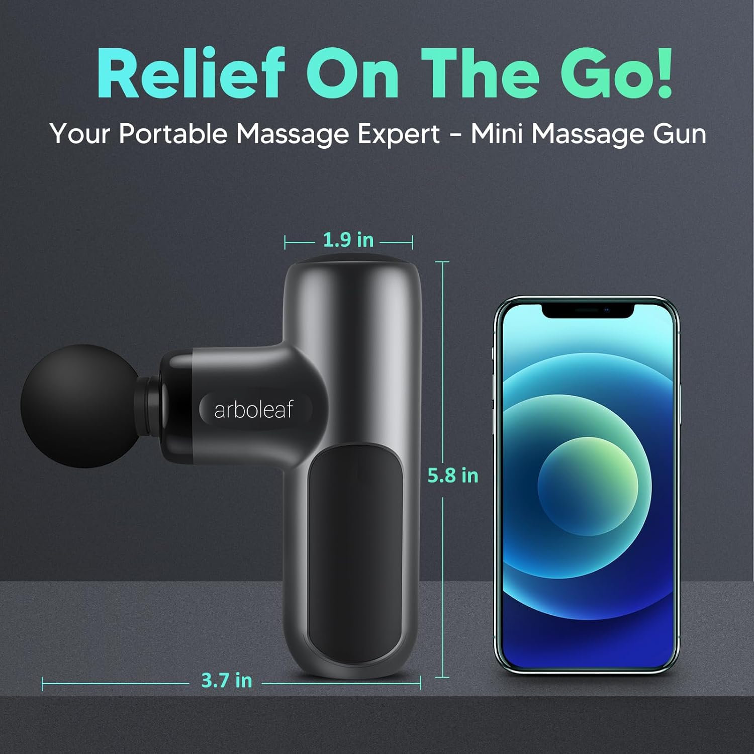 arboleaf Mini pistola de masaje de tejido profundo, masajeador musc...
