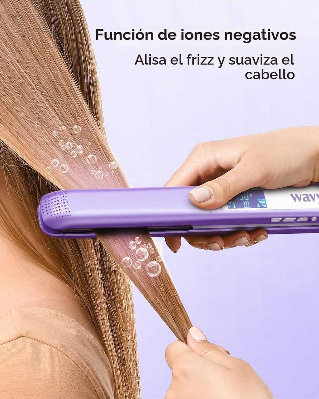 Plancha plana de pelo Pro de Wavytalk, plancha plana 100% de titani...