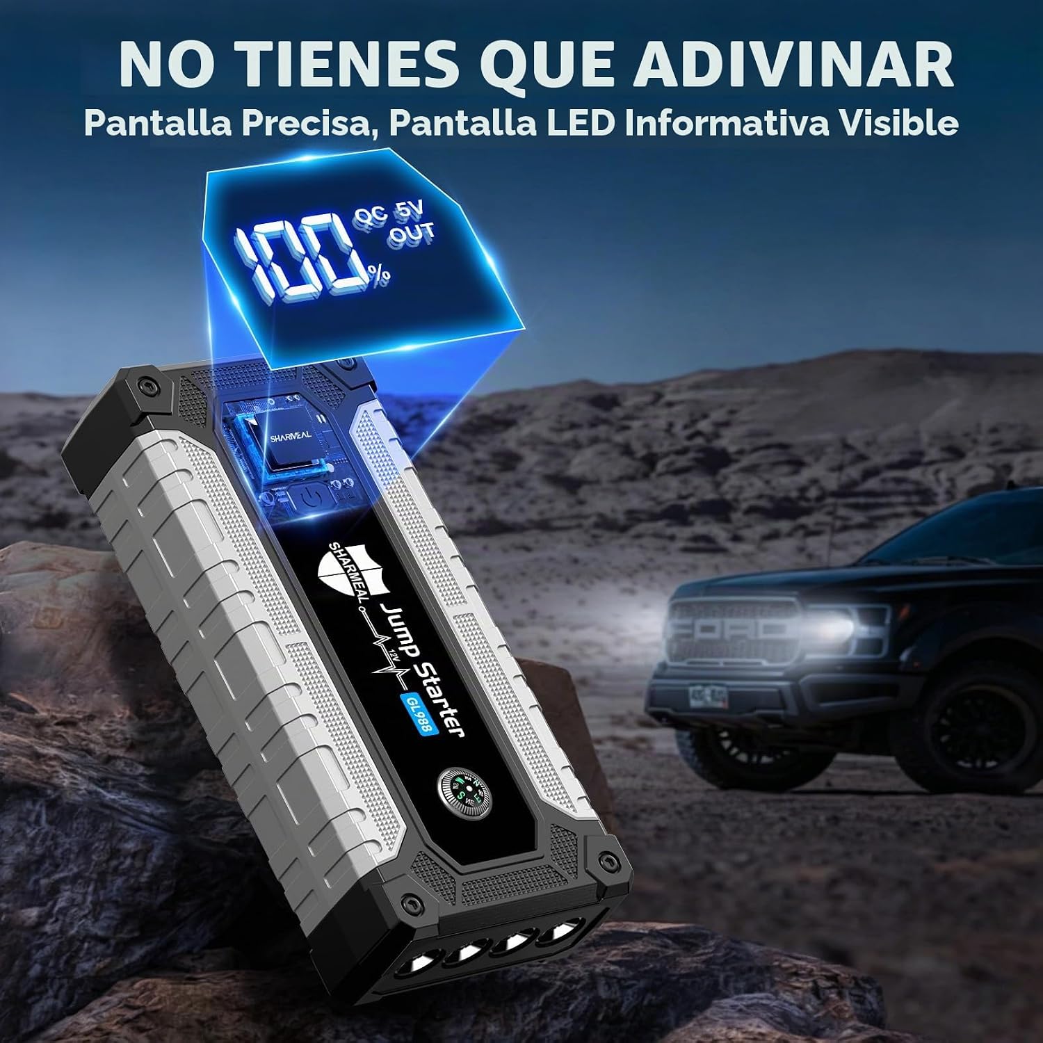 Arrancador de coche 6000A, arrancador portátil de batería de 12 V p...