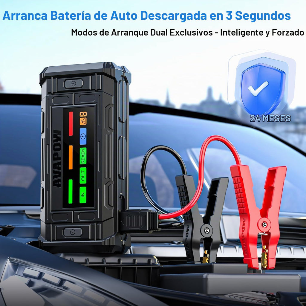 AVAPOW TJ18 5000A Batería Arrancador Portátil con Pantalla HD de 4&...