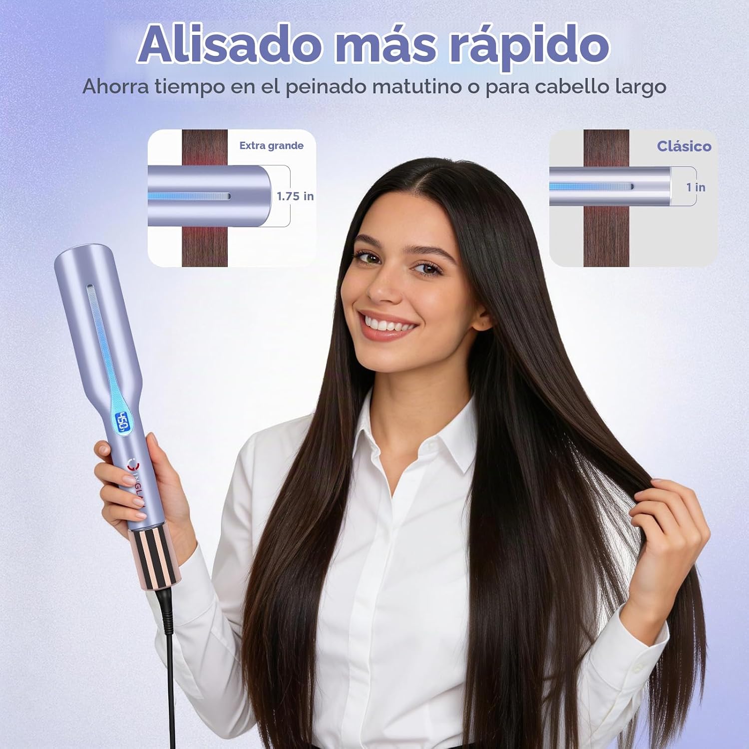 IG INGLAM Plancha plana infrarroja de gran tamaño de 1.75 pulgadas...