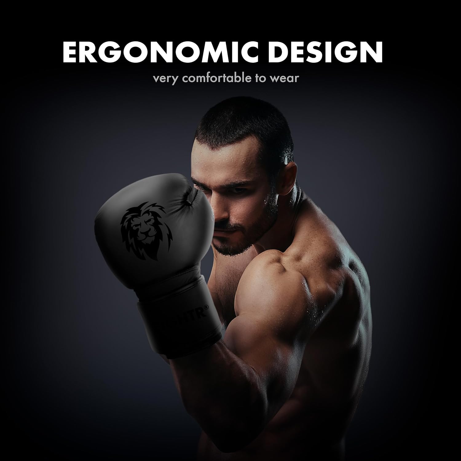 Guantes de boxeo FIGHTR® Pro hechos de cuero genuino | Para hombres...