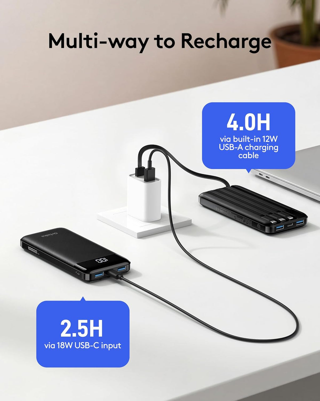 Orfeika Cargador de teléfono portátil, Banco de energía portátil de...