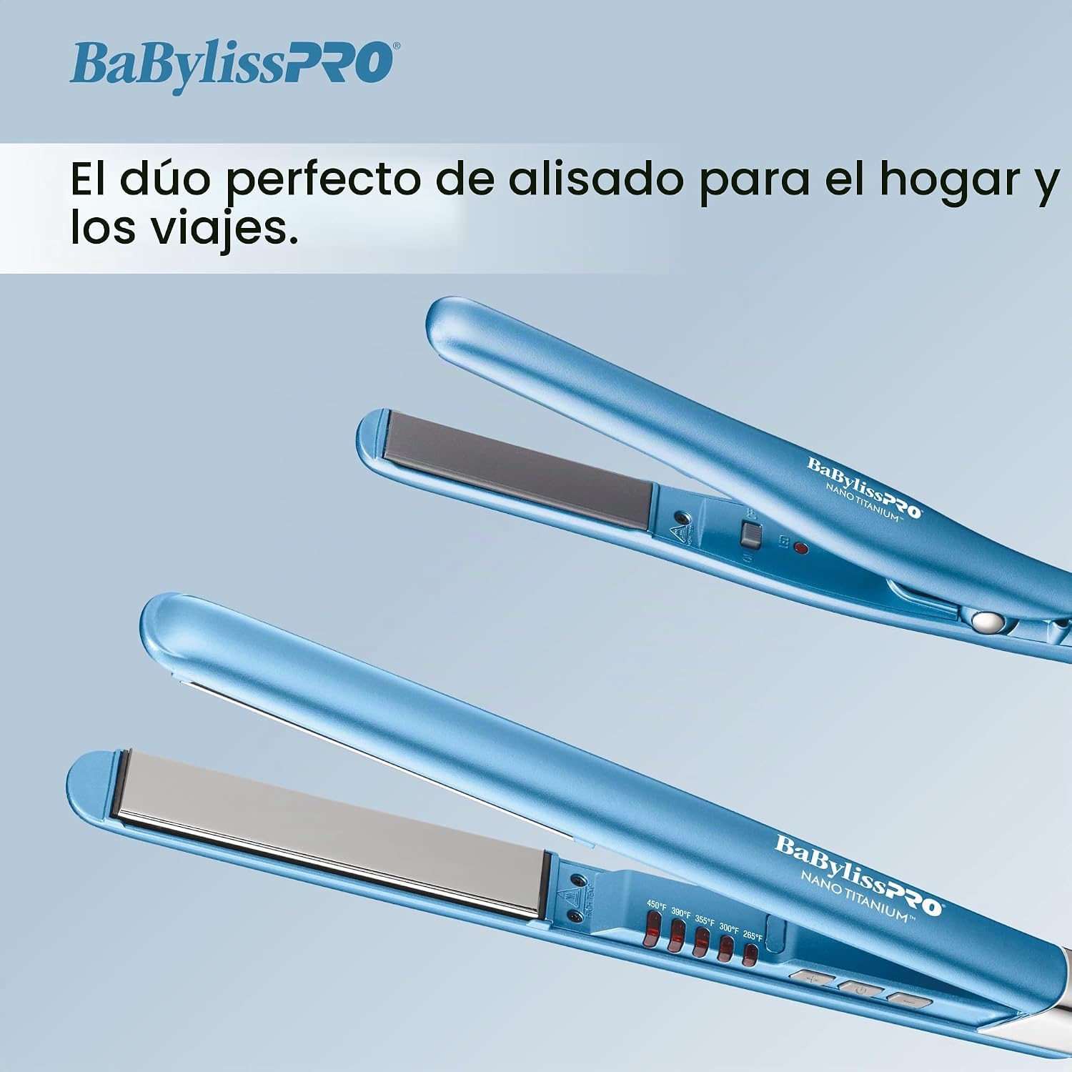 Plancha de pelo ultra elegante BabylissPRO Nano Titanium, plancha p...