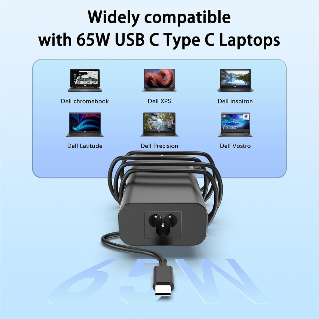 GEYUTOTE Cargador de portátil USB C de 65W 60W Compatible con carga...