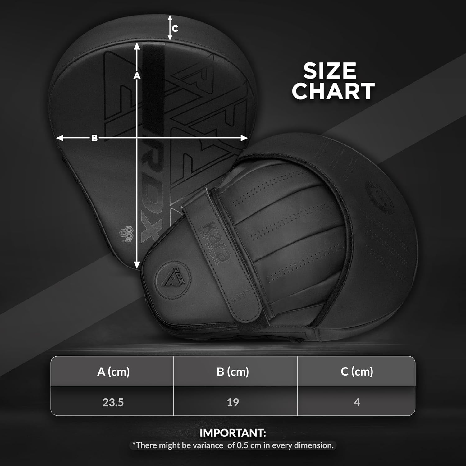 RDX Almohadillas de boxeo Curvadas Focus Mits, Maya Hide Leather Ka...