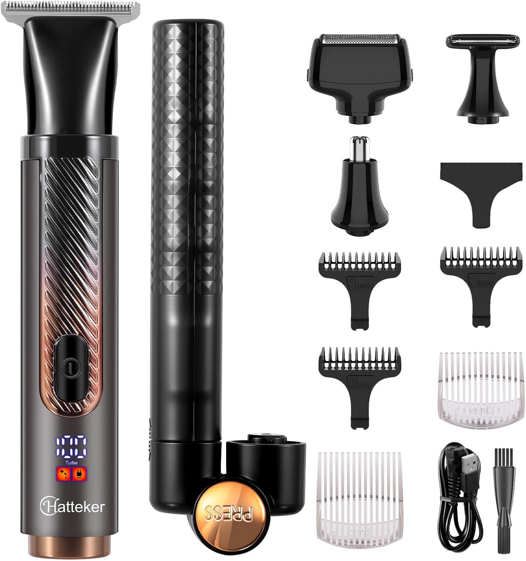 Hatteker Afeitadora eléctrica de espalda para hombre, 4 en 1, recor...