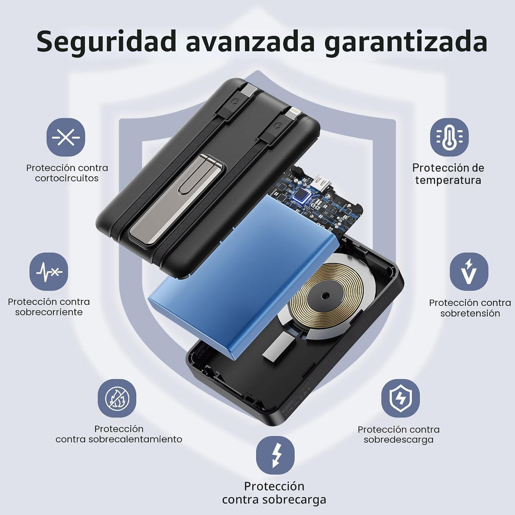 Tryetas Banco de energía inalámbrico magnético 2026, cargador portá...