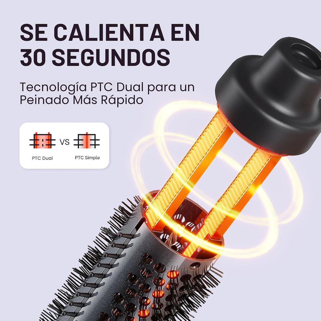 Wavytalk Cepillo Térmico, Cepillo Redondo Calentado de 1 1\/2 Pulga...