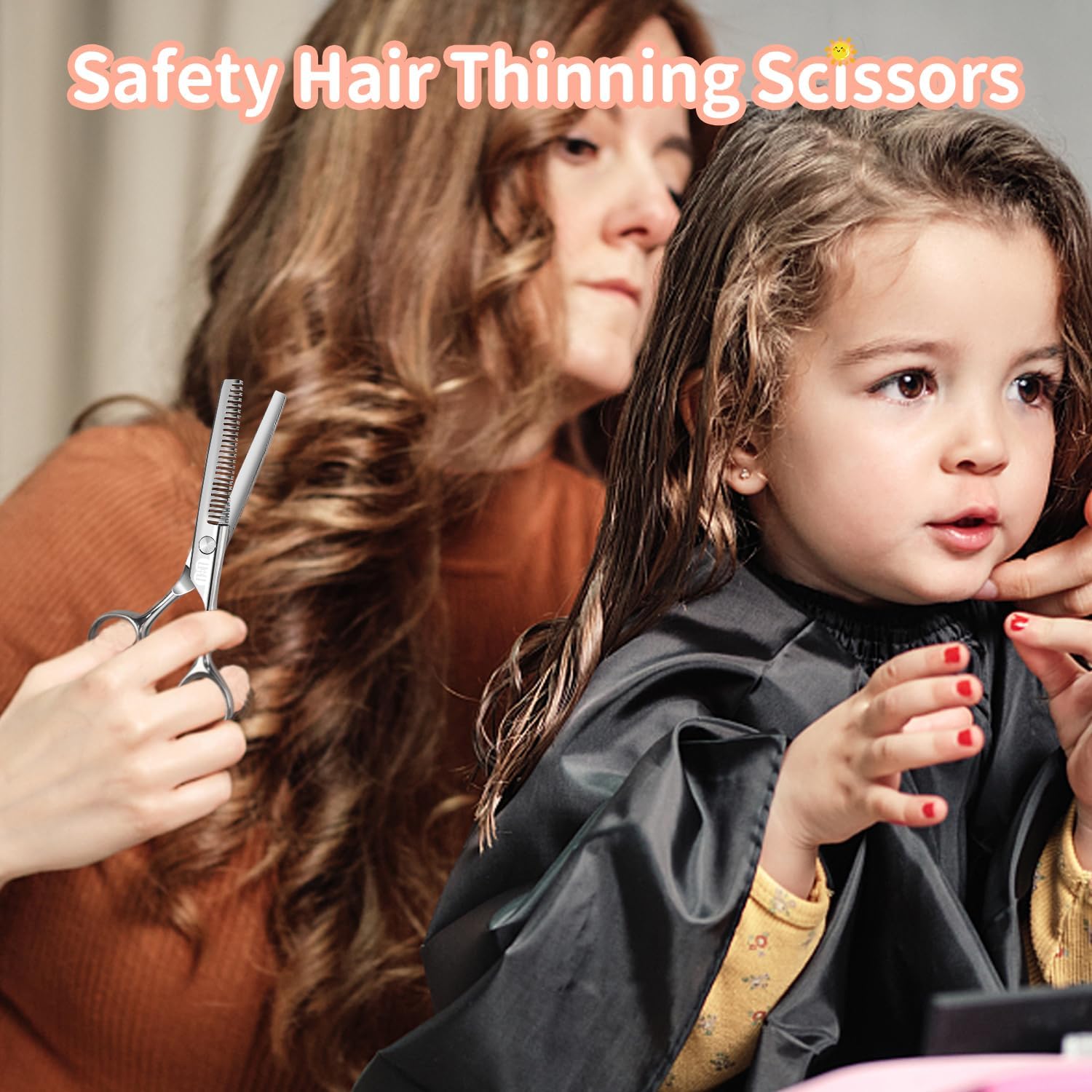 CIICII Kit de tijeras de corte de pelo para niños, juego de tijeras...