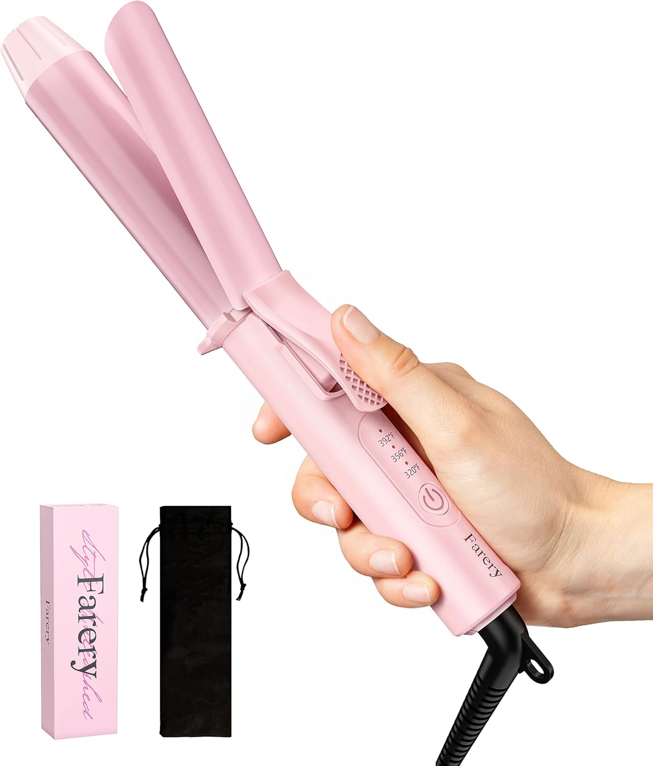 FARERY Mini rizador de pelo de 1 pulgada, mini rizador de pelo de c...
