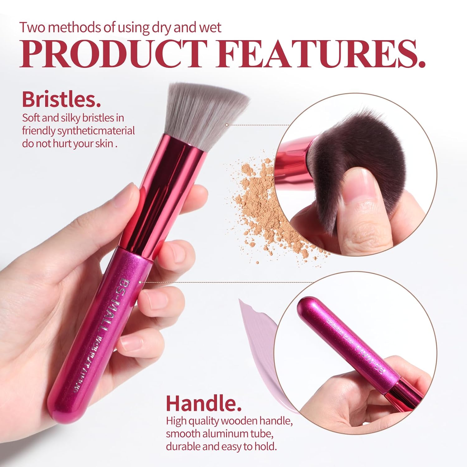 BS-MALL Pinceles de Maquillaje 14 piezas Kit de Herramientas de Maq...