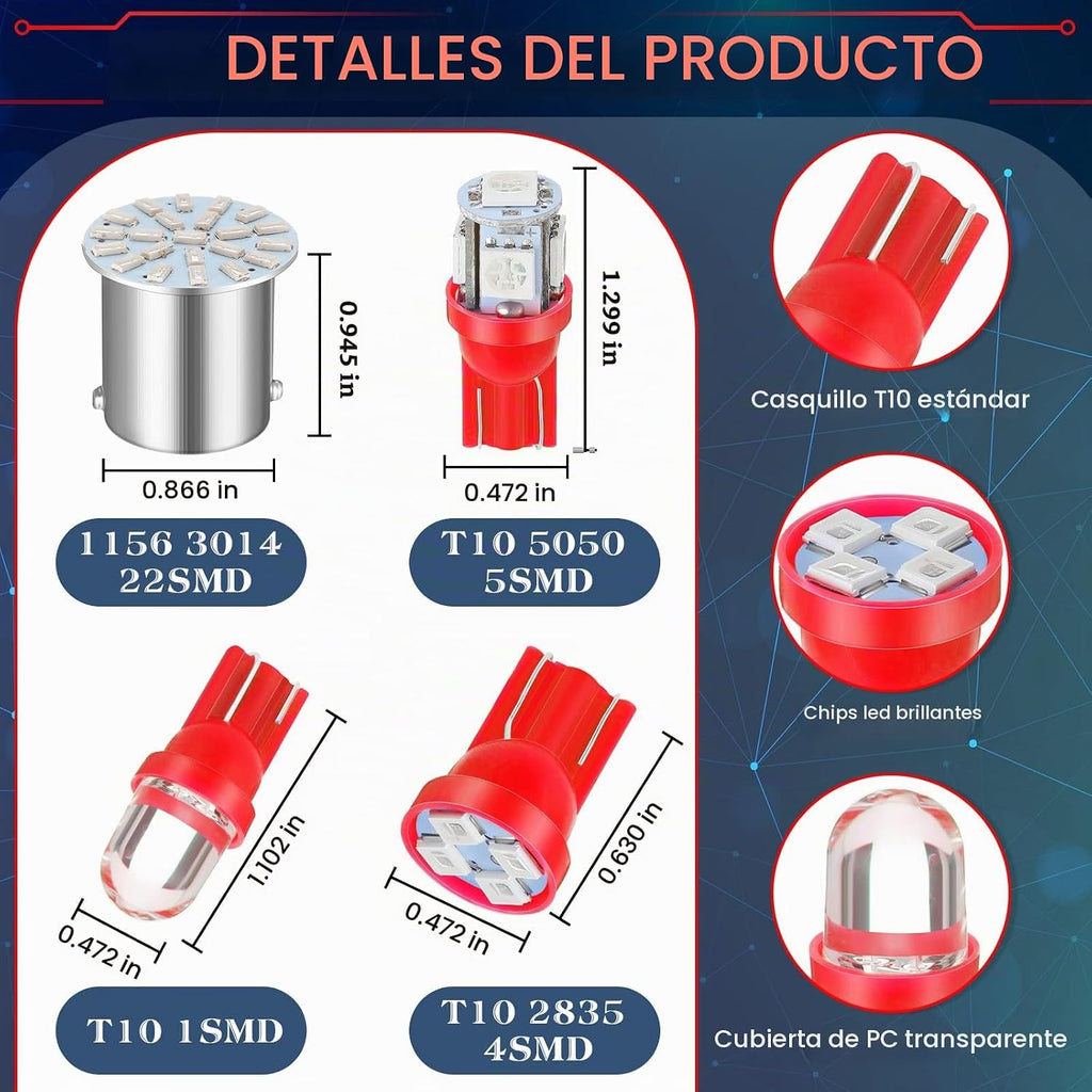 Frienda Juego de 70 piezas de luces interiores LED para automóvil,...