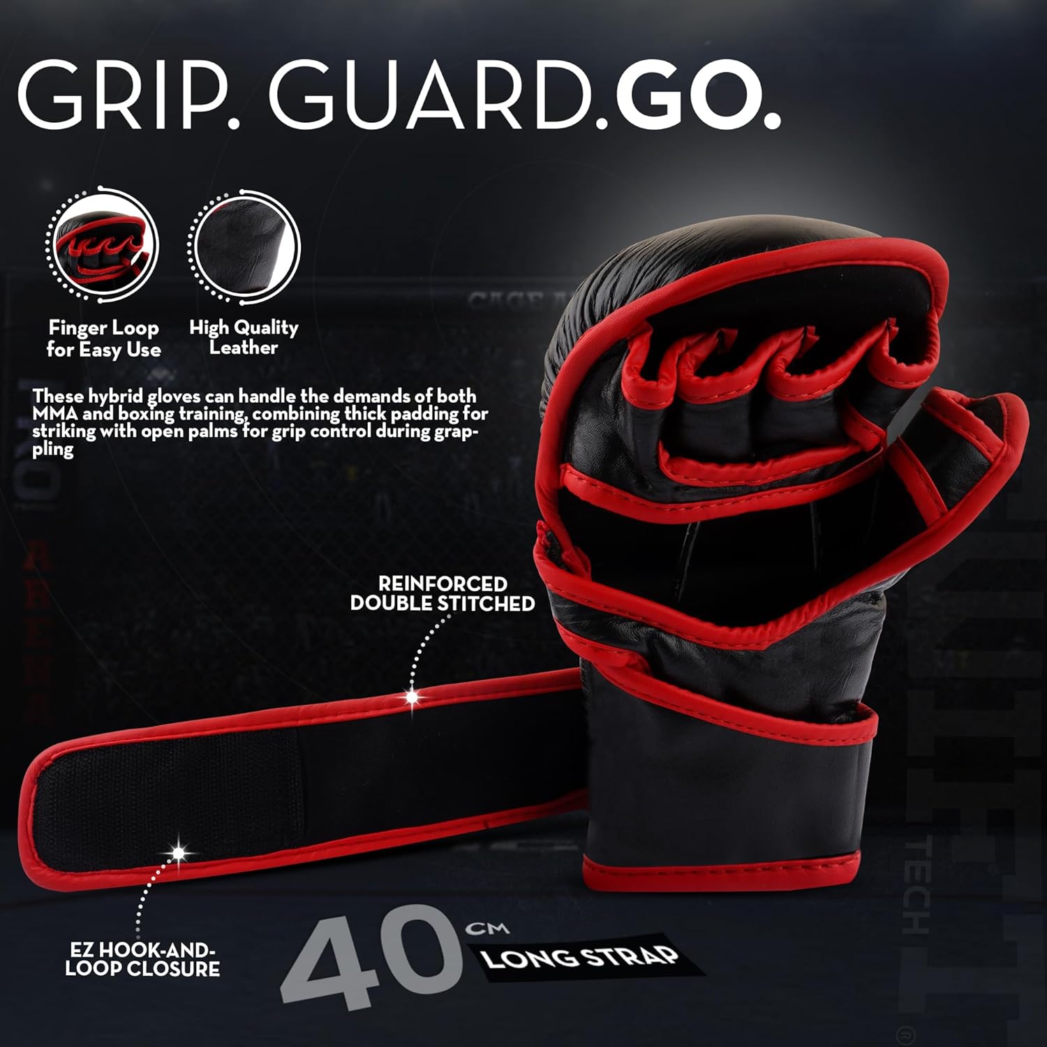 SwiftTechSports - Guantes de cuero de calidad profesional para homb...