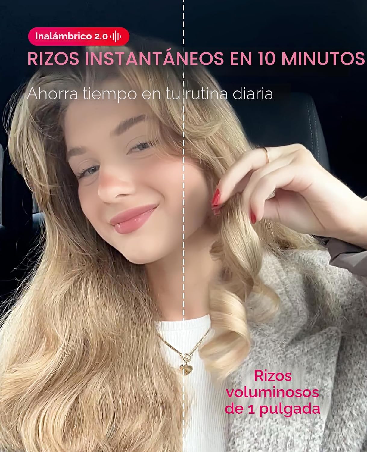 Rizador Inalámbrico Automático TYMO - TYMO CurlGo de 1 Pulgada, Riz...