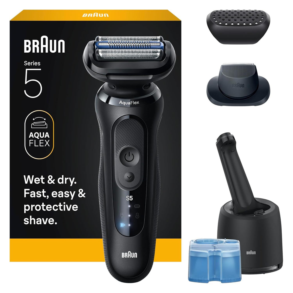 Braun Maquinilla de afeitar eléctrica para hombres Serie 5, afeitad...