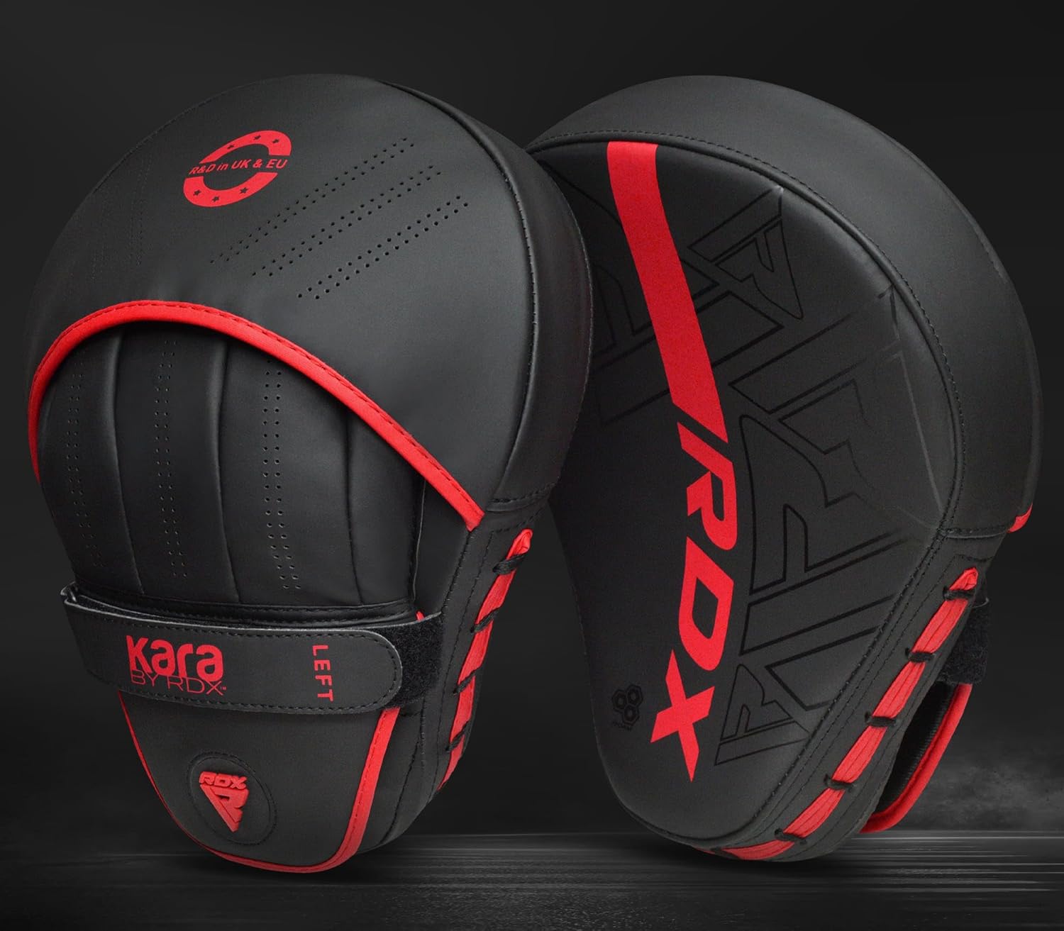 RDX Almohadillas de boxeo Curvadas Focus Mits, Maya Hide Leather Ka...