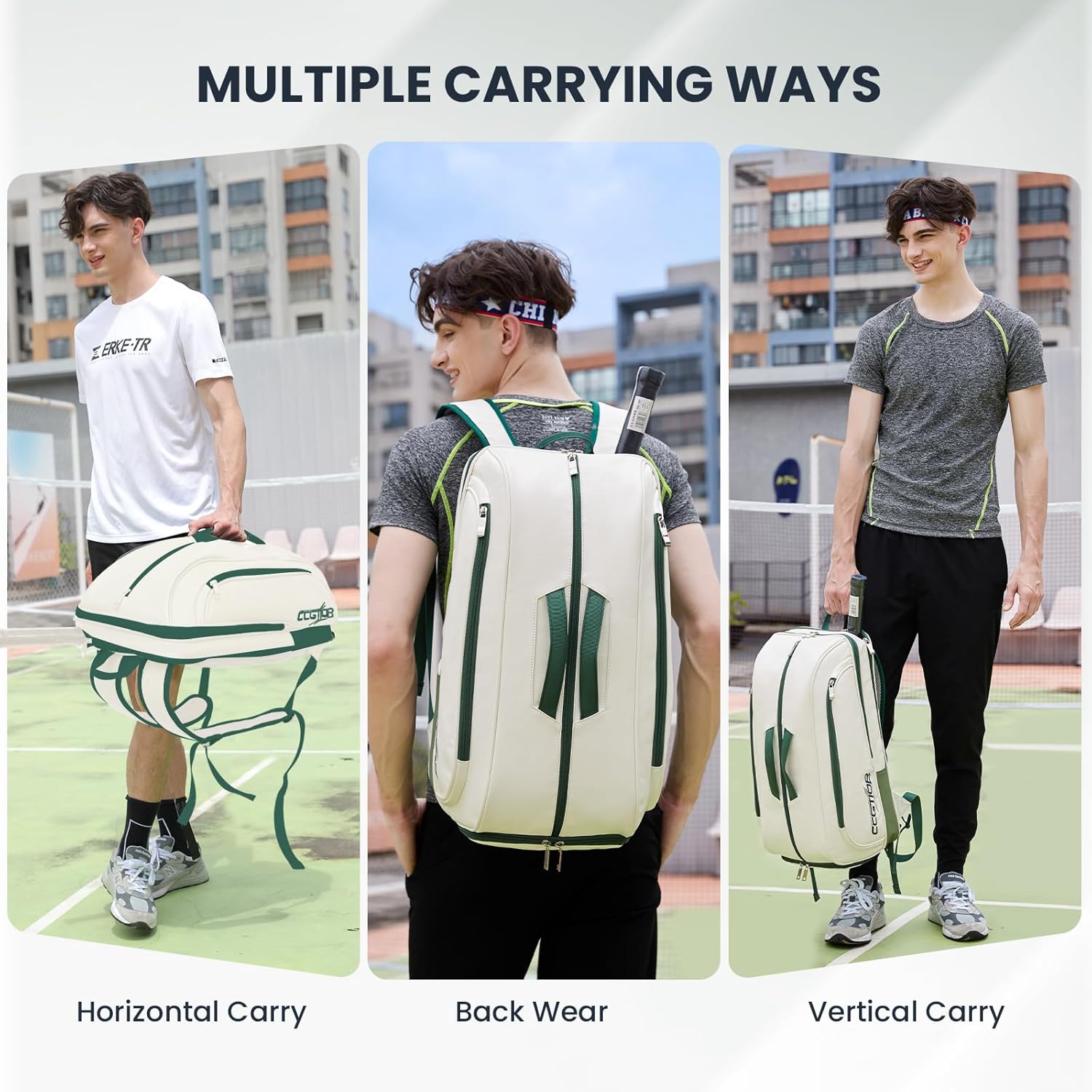 CCGTIOR Bolsa para Raqueta De Tenis Mochila Pickleball Padel con Co...