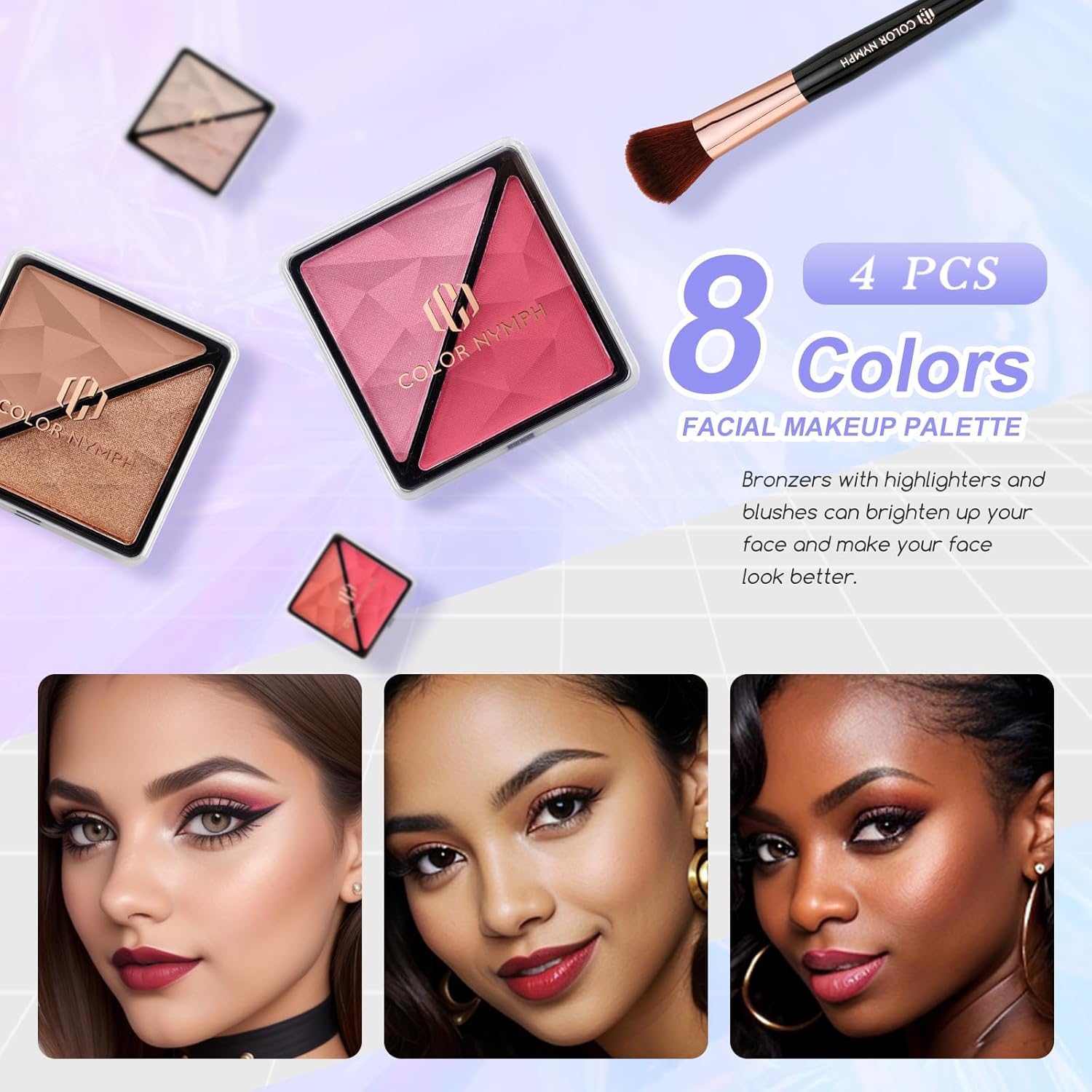 Kit de Maquillaje Color Nymph para Mujeres, Set de Maquillaje para...