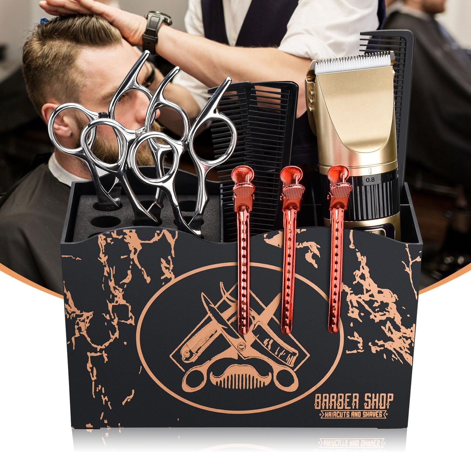 Noverlife - Caja organizadora profesional para tijeras de barbero,...