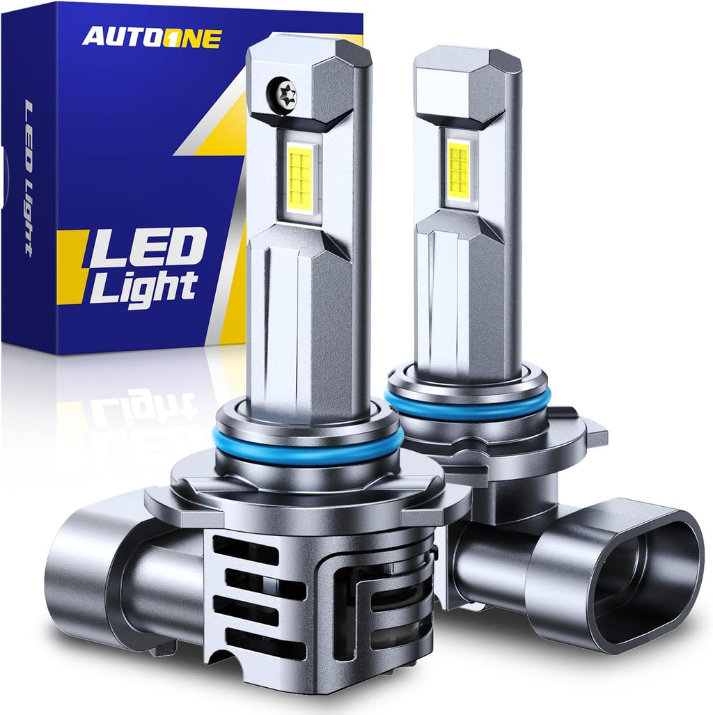 AUTOONE Bombilla LED 9006 mejorada, lámparas HB4 700% más brillante...