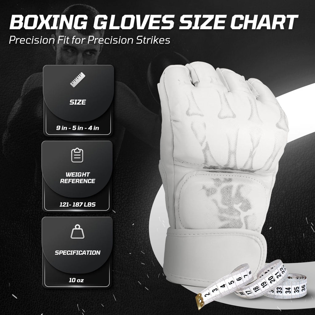 Flexzion, guantes de boxeo con dedos descubiertos - Grappling, MMA,...