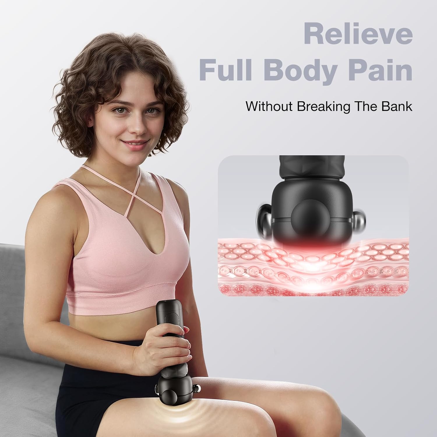 HYAKO SE Pistola de masaje de terapia muscular, masajeador de vibra...