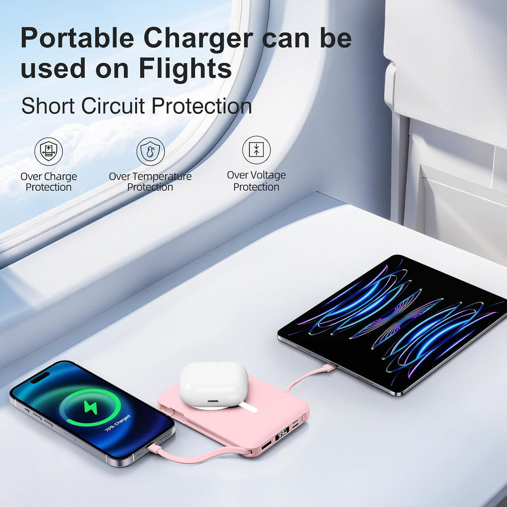 Vexnara para banco de energía Magsafe, banco de energía magnético d...