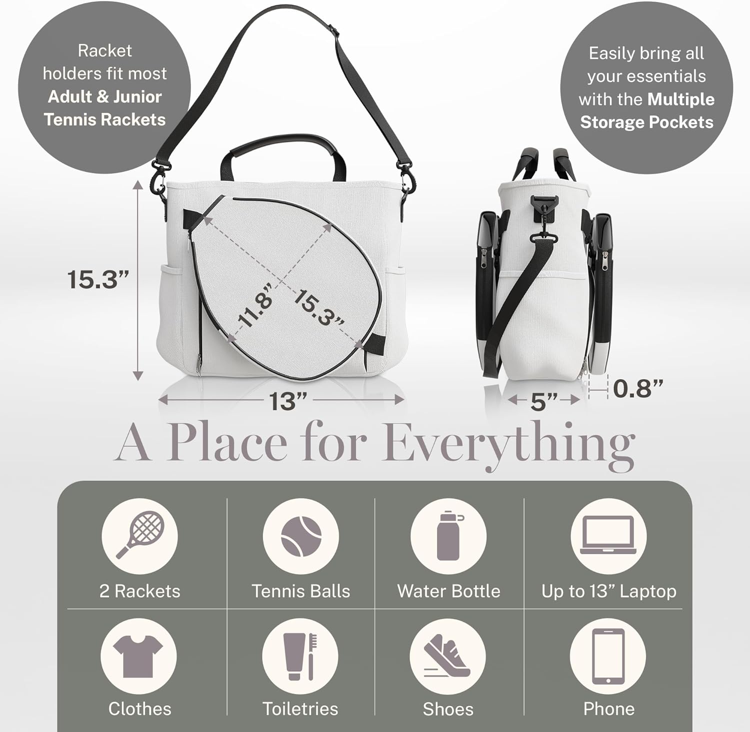 Acewell Athletics Bolsas de tenis para mujeres y hombres \u2013 Ele...