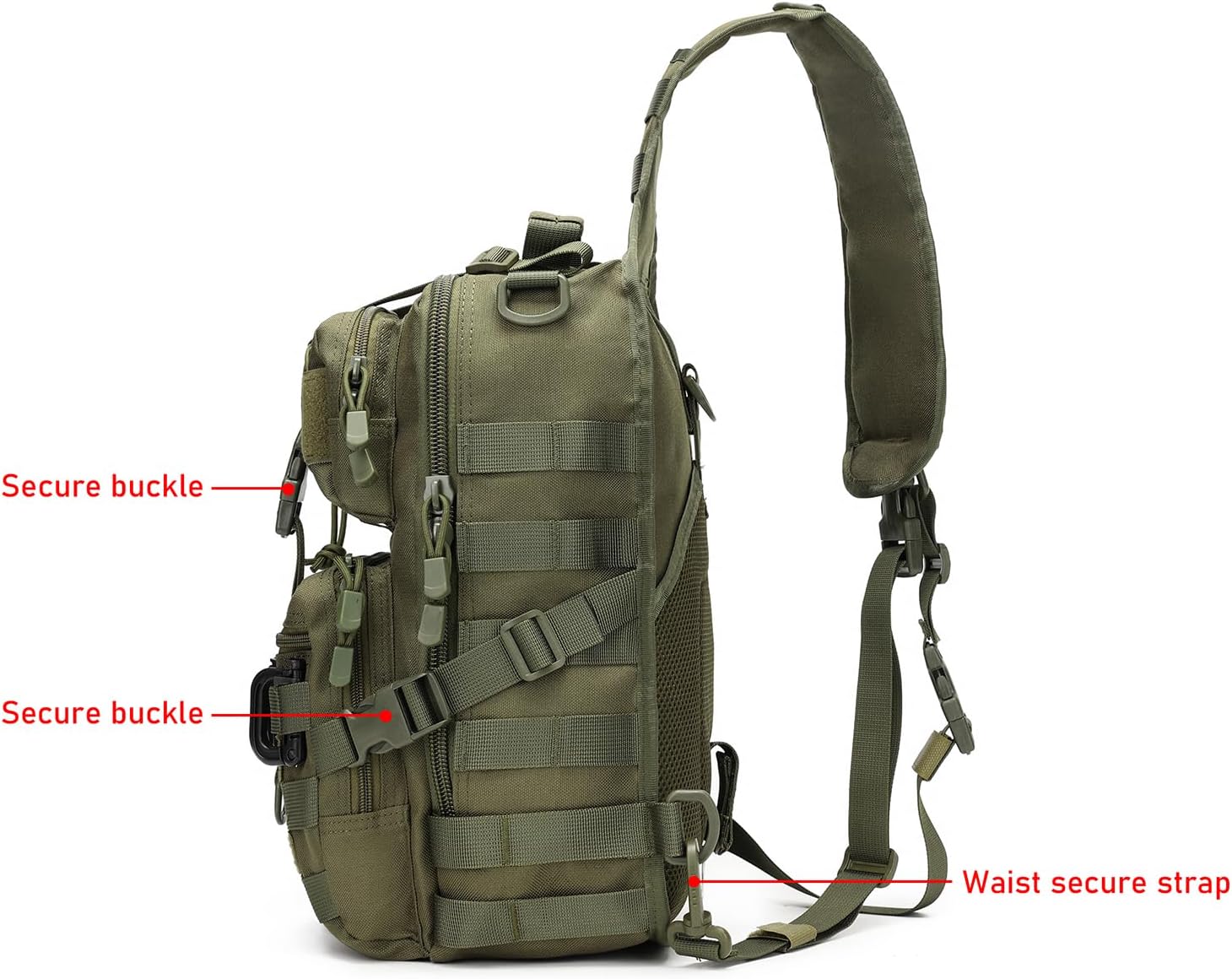 Lemubeane Mochila Táctica con Bandolera Militar Rover Bolso de Homb...