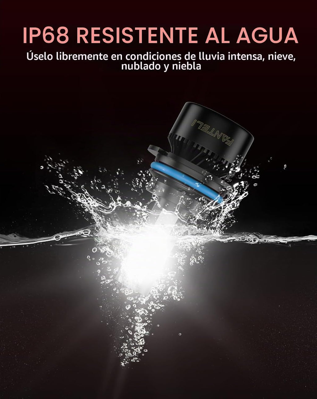 FANTELI Bombillas 6500K blanco frío 40000LM 900% brillo, tamaño 1:1...