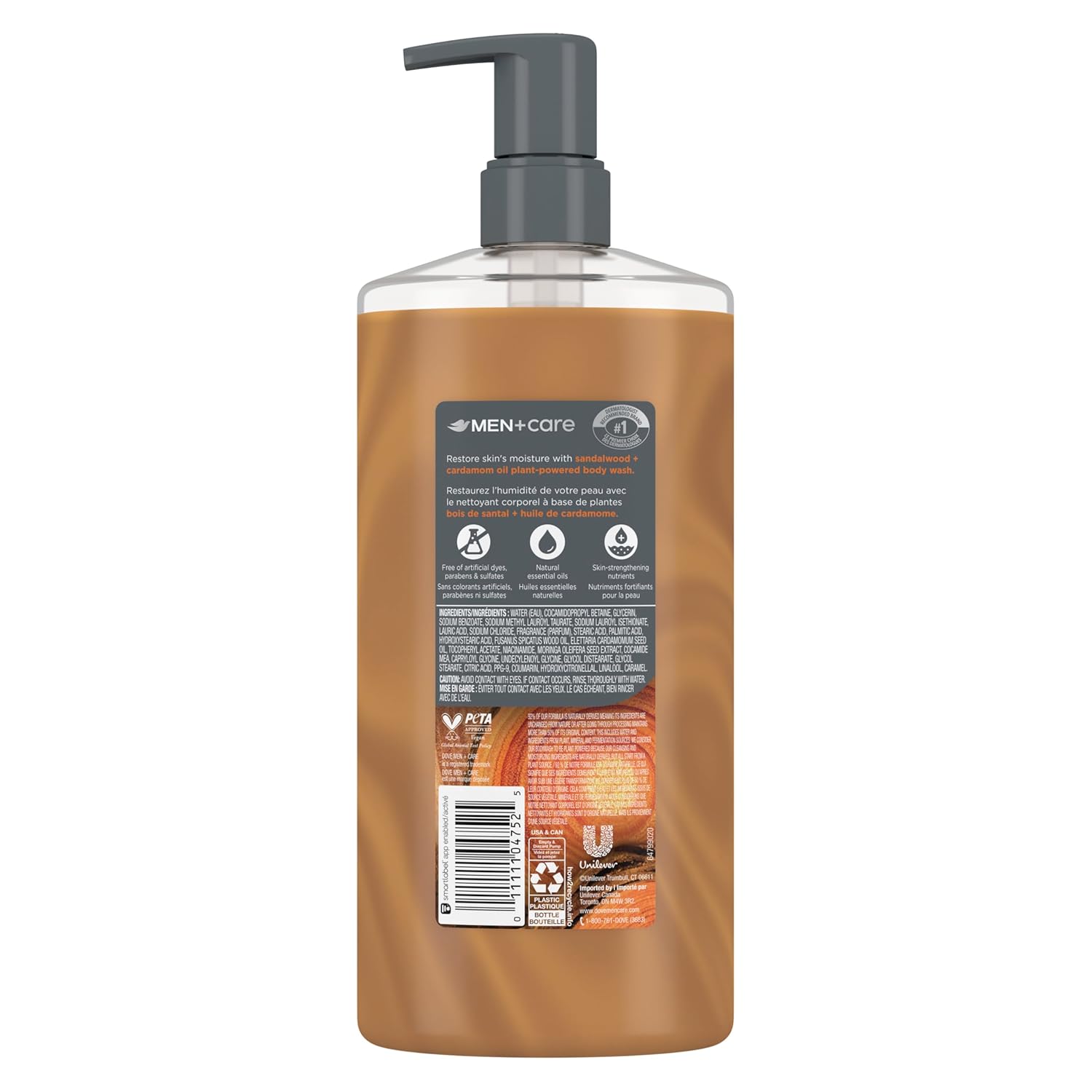 DOVE MEN + CARE Gel de Ducha de Sándalo y Aceite de Cardamomo Gel d...