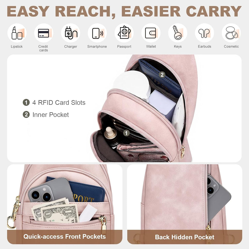 SYTRAH Bolsas cruzadas antirrobo para mujer, bolsa de viaje RFID, b...