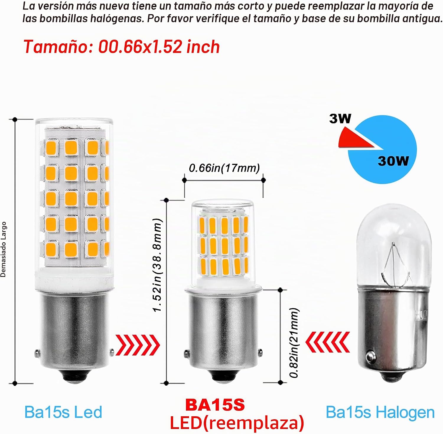 Ziomitus BA15S Bombillas LED 12V para Paisaje, RV, Cámper, Interior...