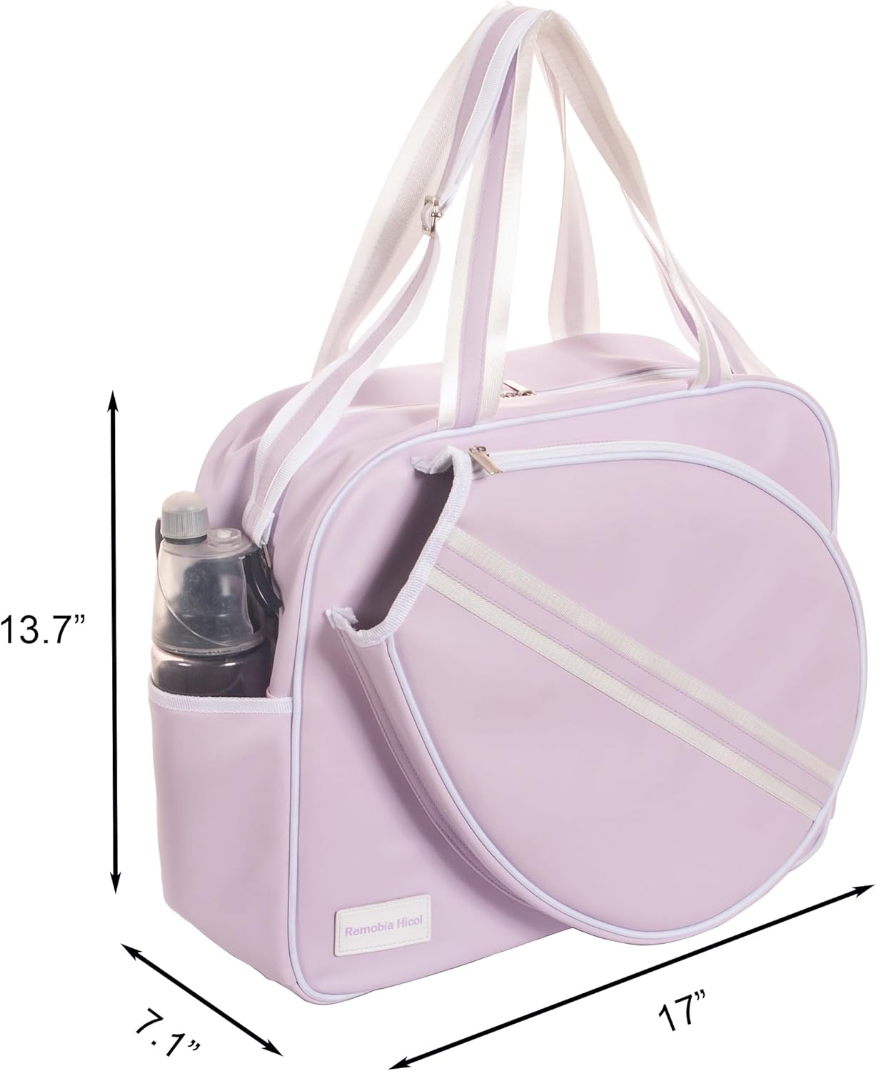 Remobia Hicol Bolso deportivo grande de piel sintética púrpura para...