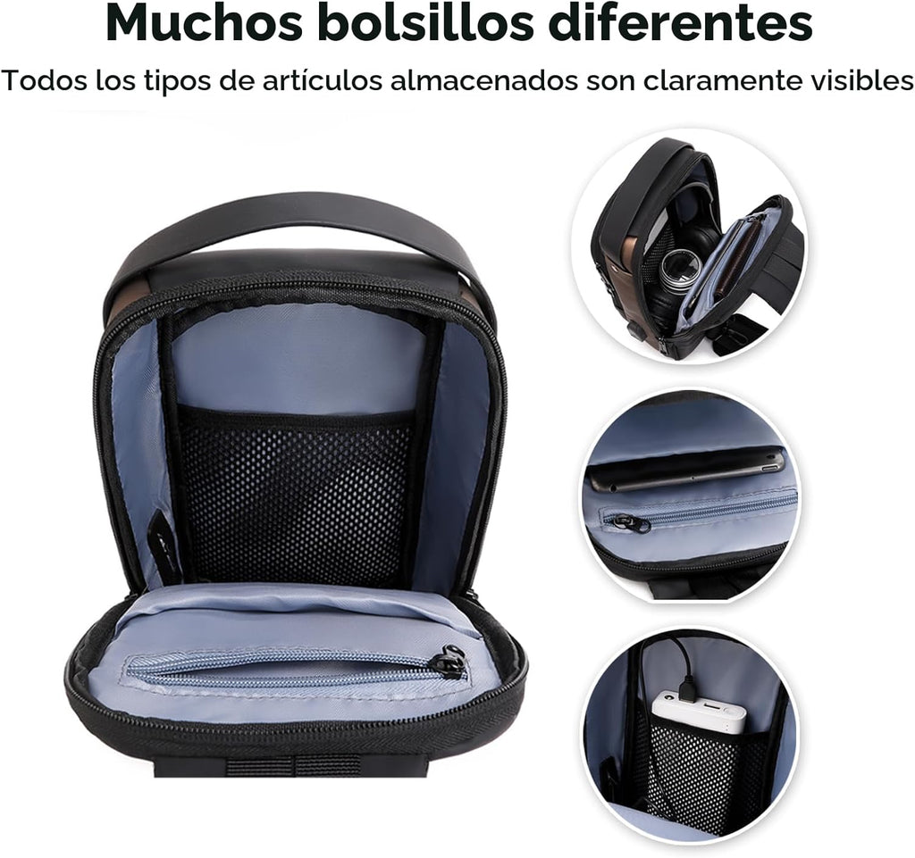 Bolso bandolera Rcrirth para hombres | Bolso cruzado antirrobo - Bo...