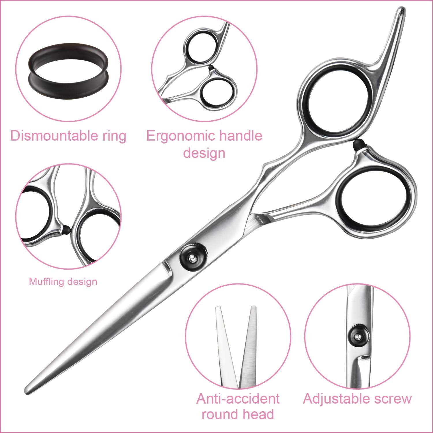 Fcysy Tijeras de corte de cabello, tijeras de peluquería profesiona...