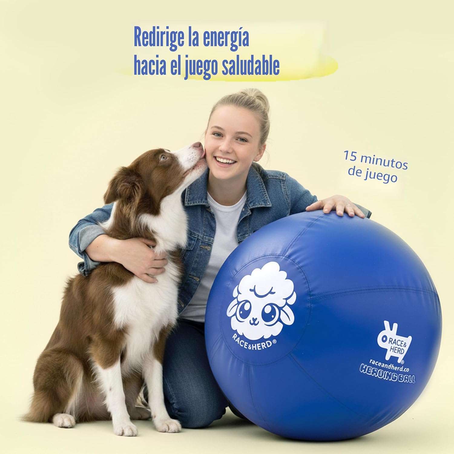 Race&amp;Herd Pelota original XXL de 25 pulgadas para perros grande...