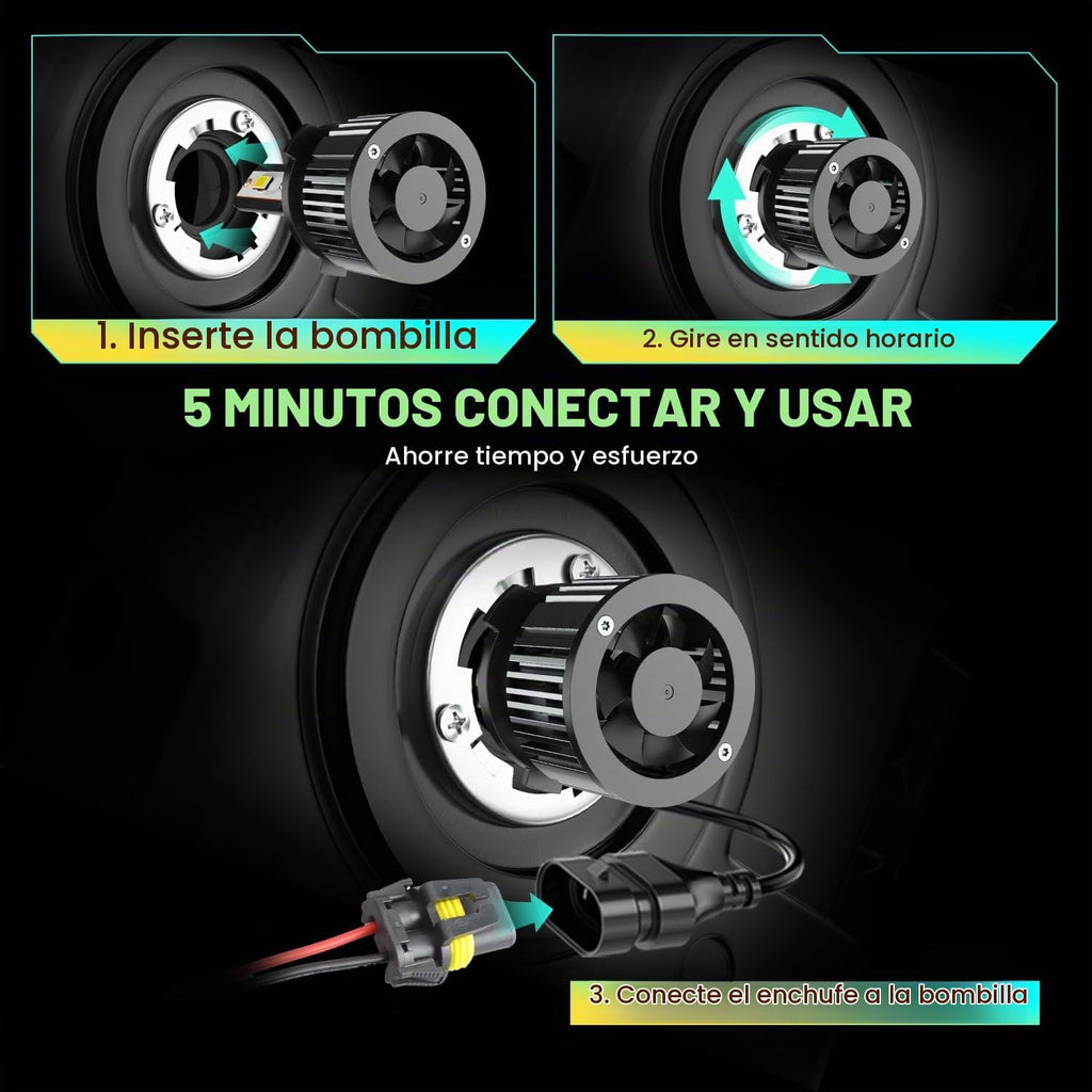 Compatible con Toyota Camry High Low Beams 2007 2008 2009 2010 2011...