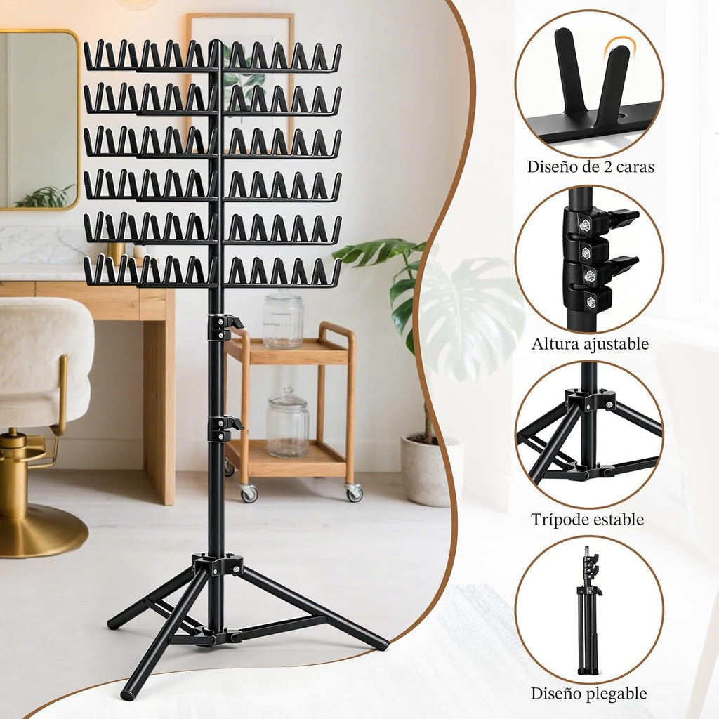 Eastdone Soporte para Trenzado de Cabello con Extensión de Pie, Sop...