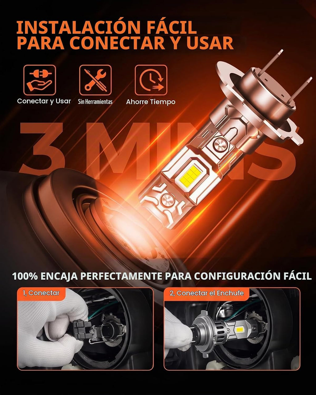 SEALIGHT - H7 Focos antiniebla para uso todoterreno o focos antinie...