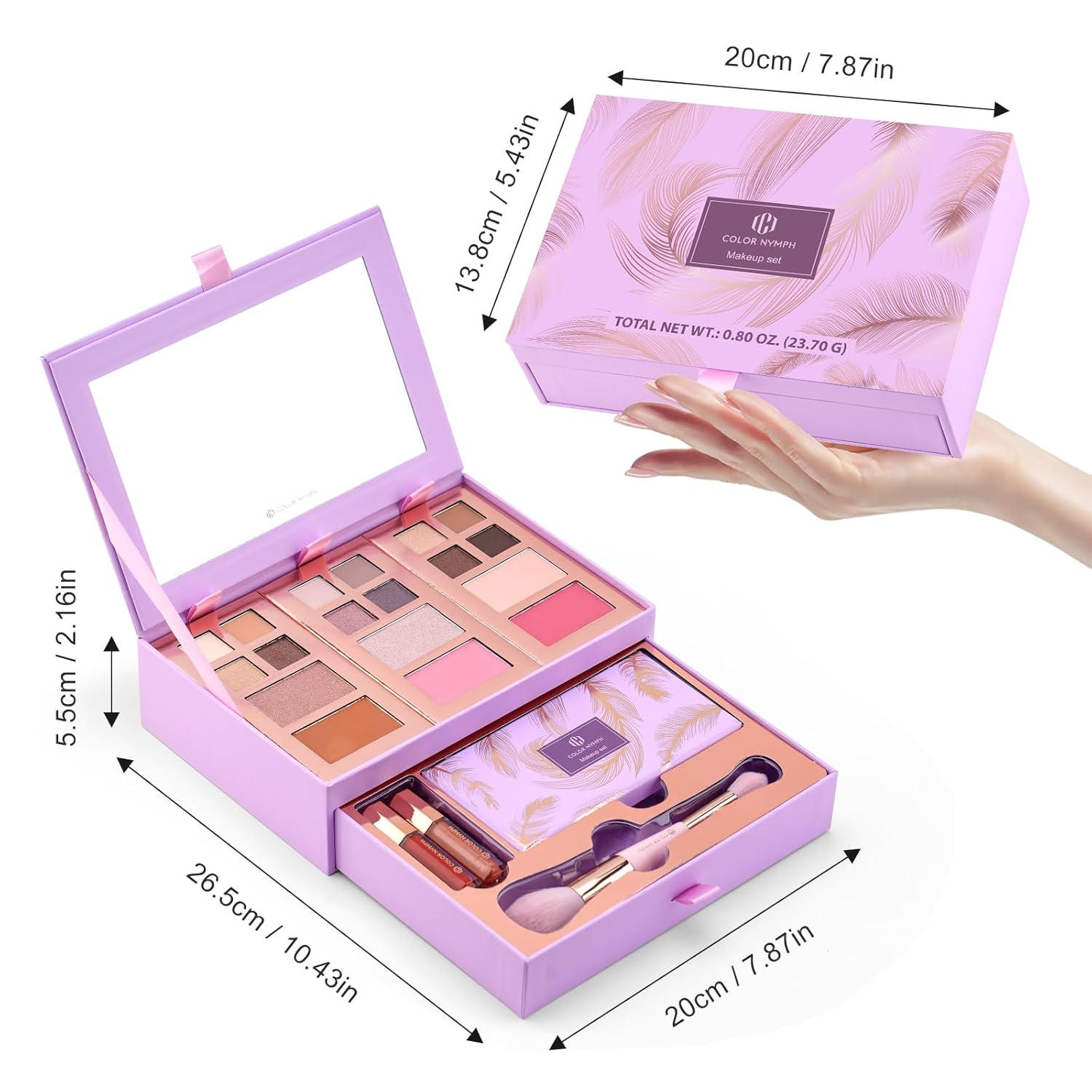 Color Nymph Juego pequeño de paleta de maquillaje para el rostro |...