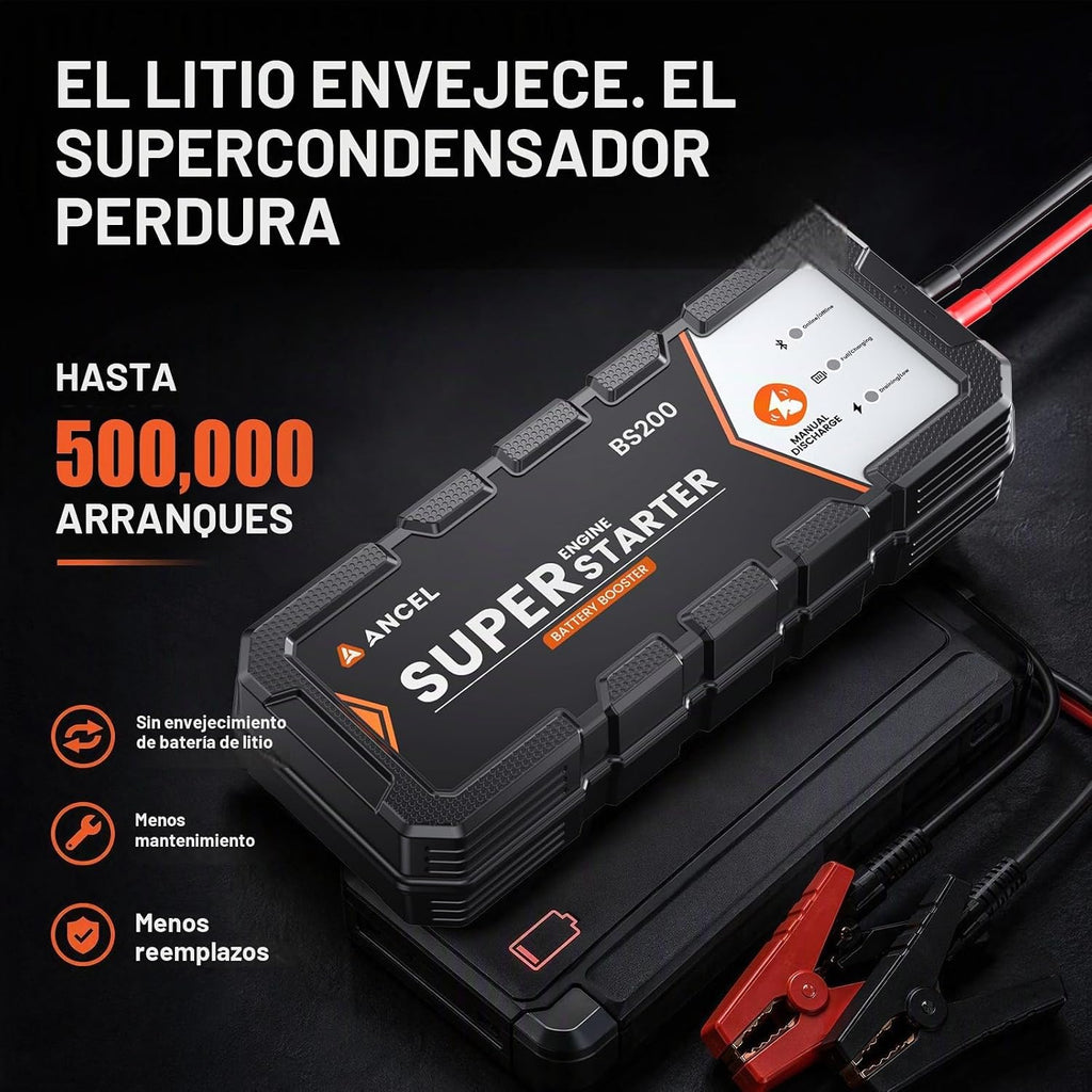 ANCEL BS200 Super Starter, sistema de arranque de salto conectado |...