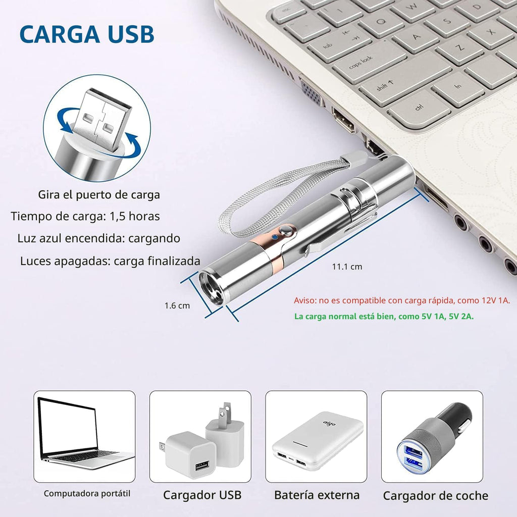 TBTeek Juguetes para gatos, con caja de metal, 2 piezas, recargable...