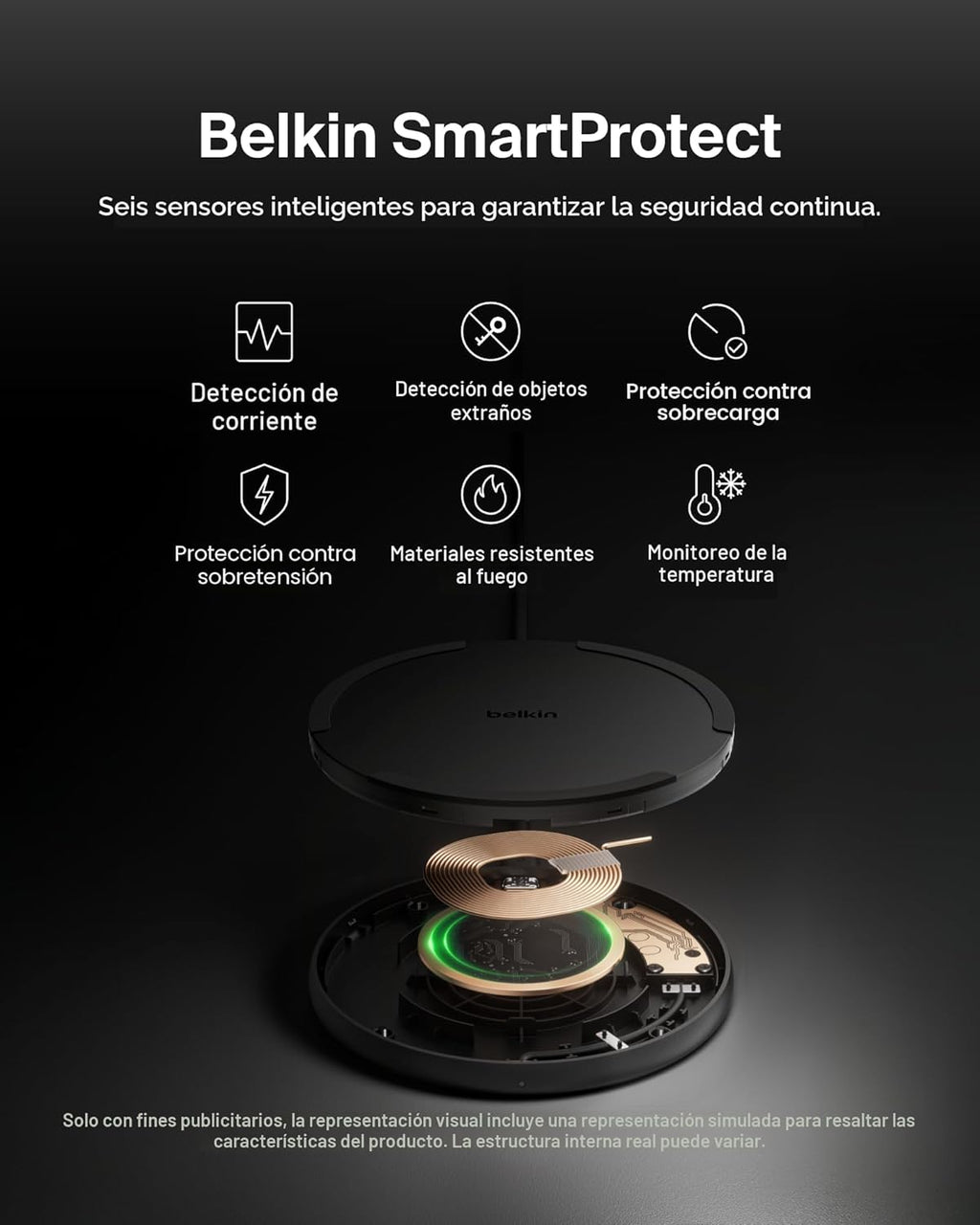 Belkin Almohadilla de Carga Inalámbrica 15W - Cargador Qi, Estación...