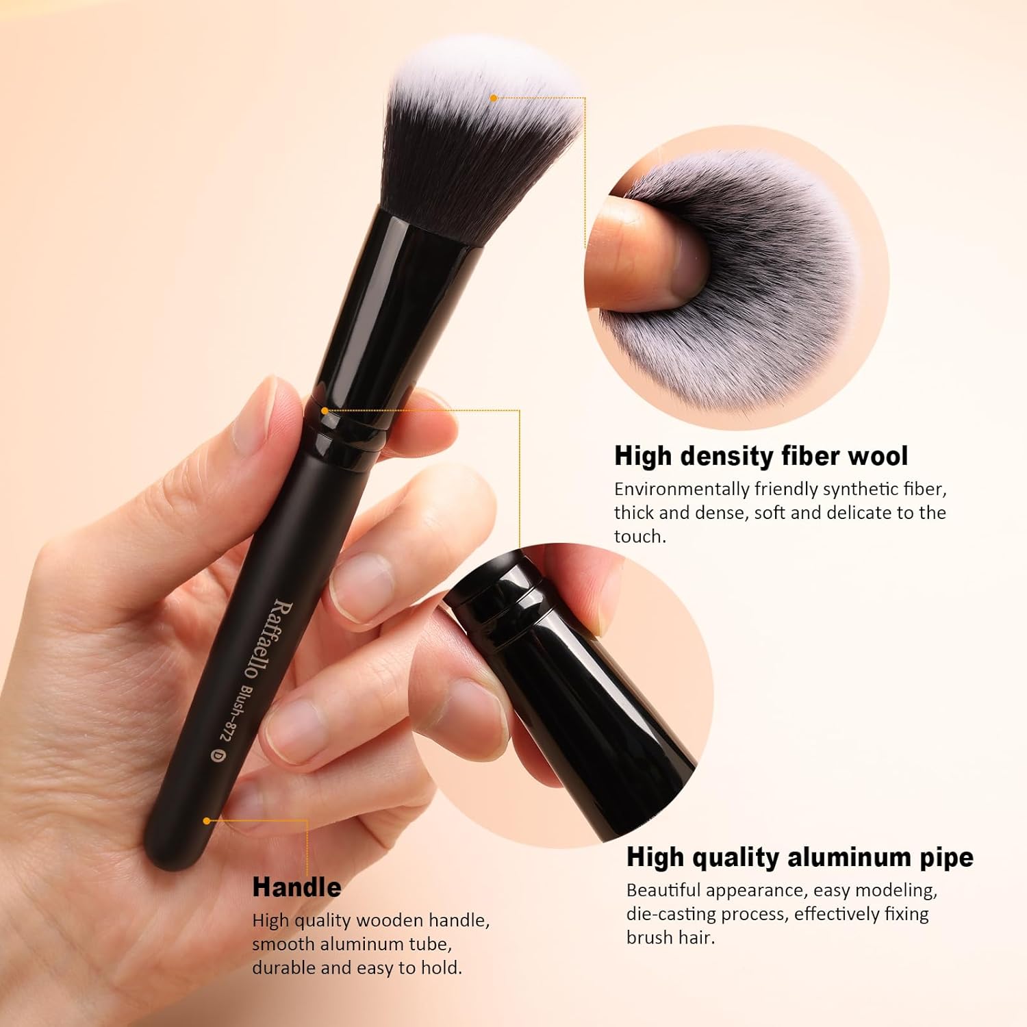 Zoreya - Juego de brochas de maquillaje de pelo sintético