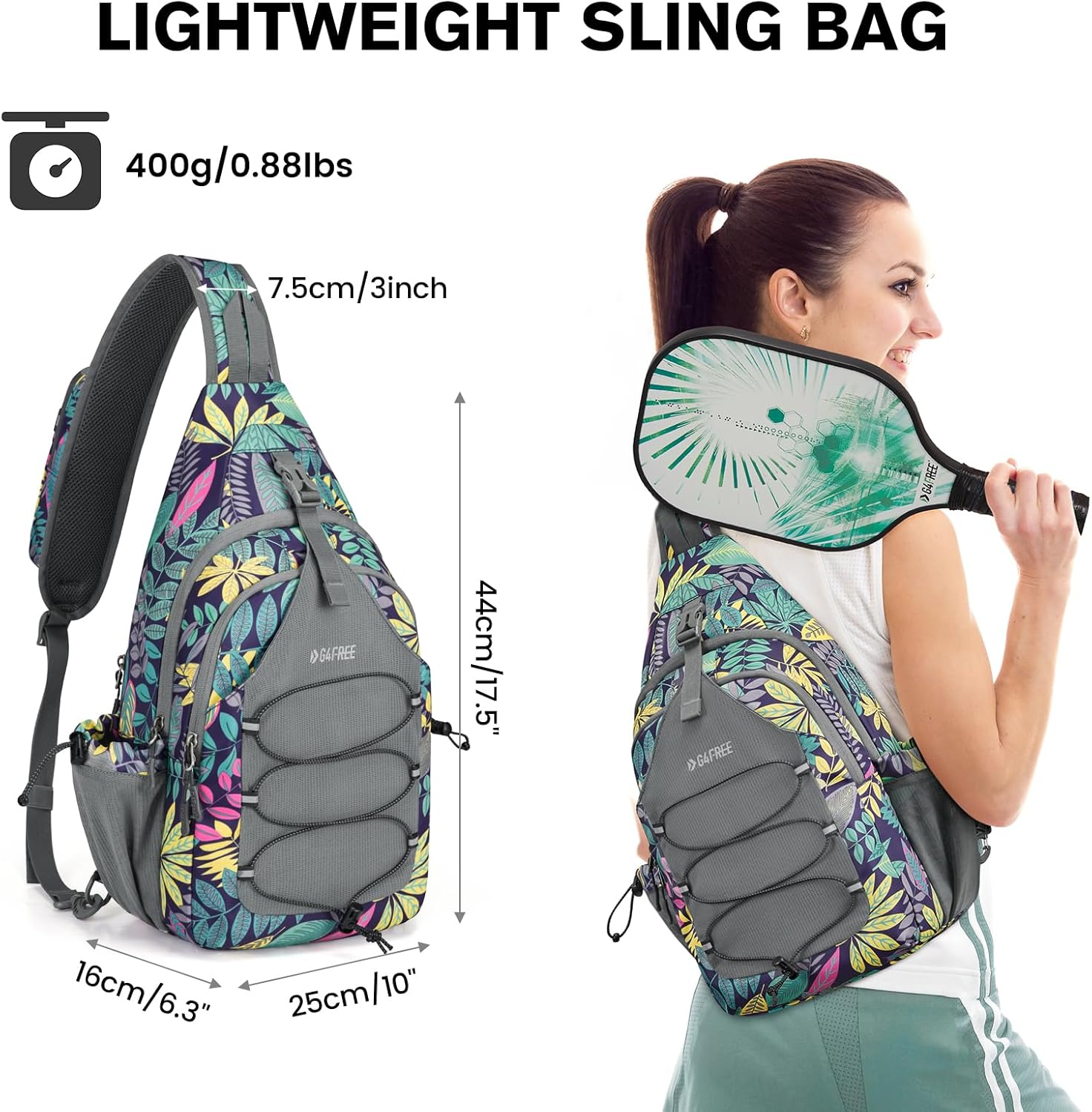 G4Free Pickleball Bag, bolso bandolera para hombres y mujeres, moch...